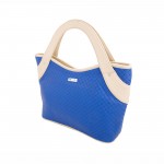 Beau Design Stylish Royal Blue Imported PU Leather Casual Handbag With Double Handle For Women's/Ladies/Girls